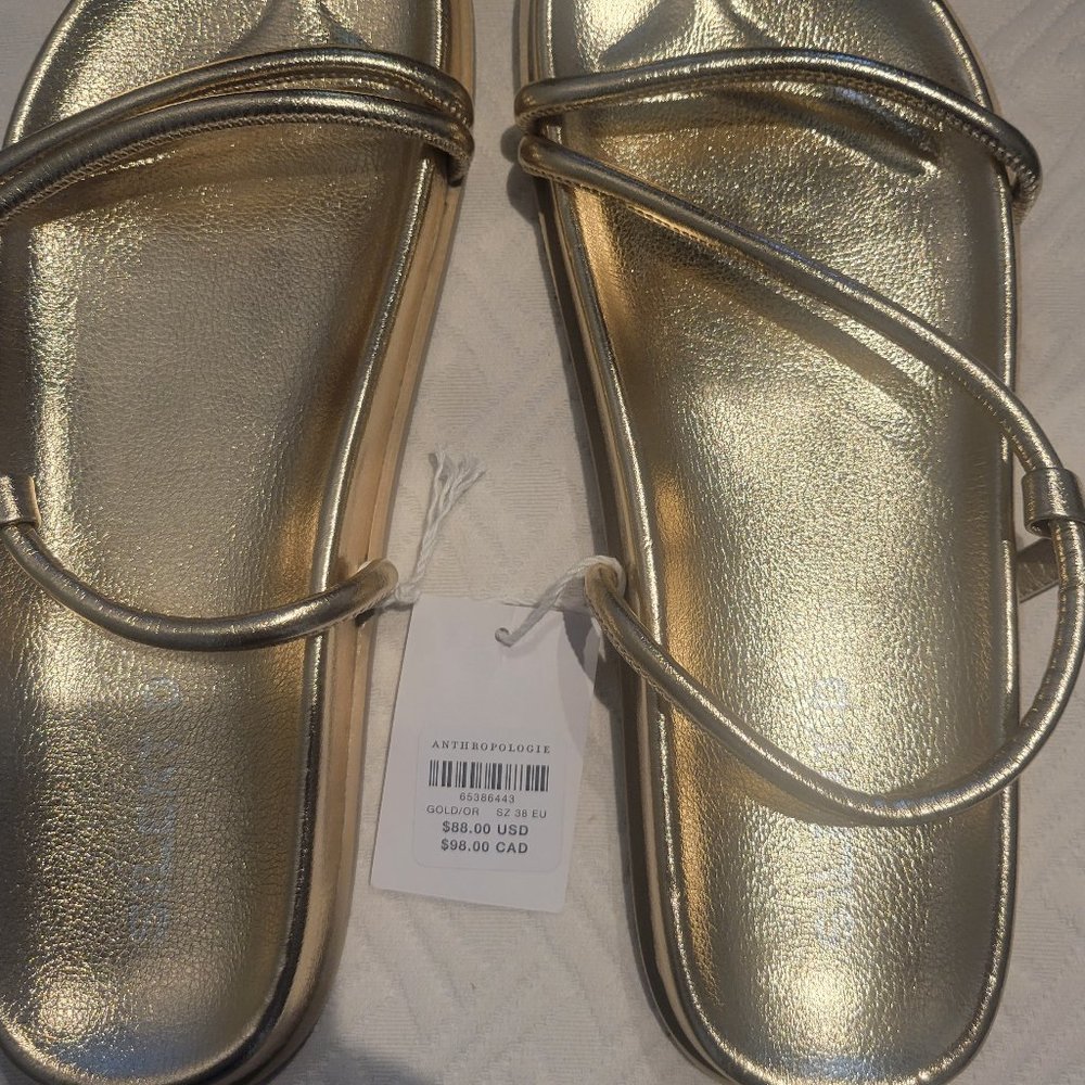SILENT D GOLD SANDALS